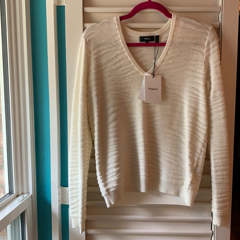 Theory textured pullover sweater